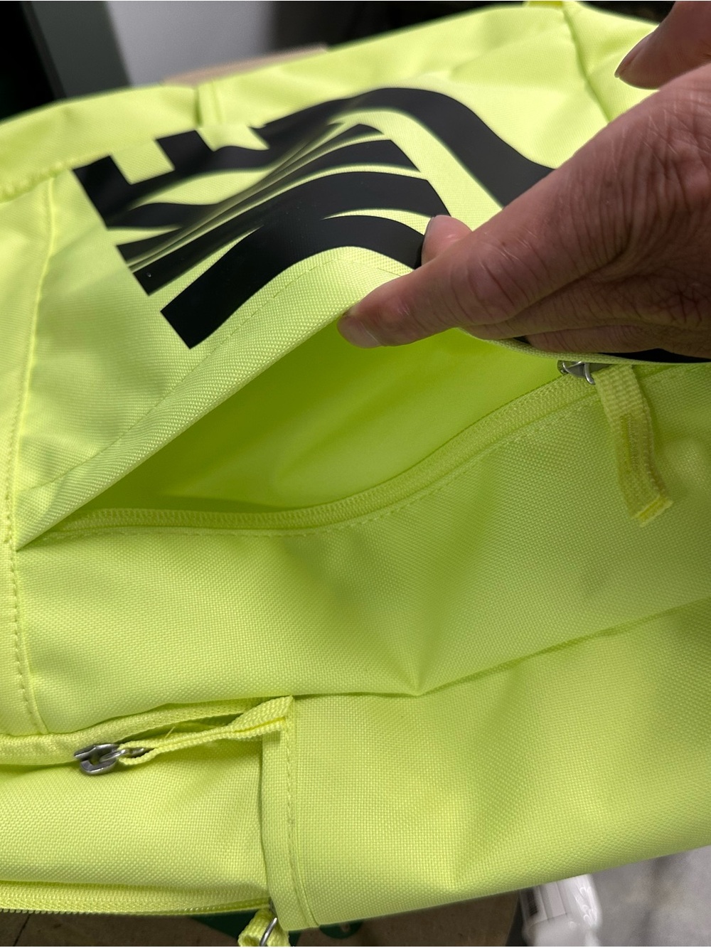 NIKE Element Neon Yellow Men's Backpack with Bold Logo - Picture 6 of 7